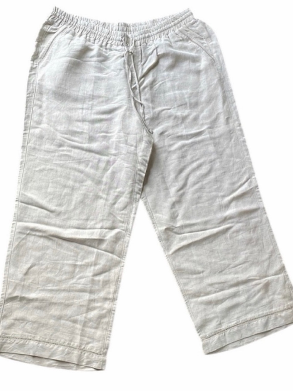 16 Tan Pants Eyelet Trim Lane Bryant